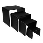 RISER2345 BK: Black Acrylic Risers Set